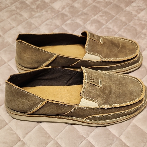 Ariat Brown Leather Slip-On Loafers - Women's - Picture 4 of 7